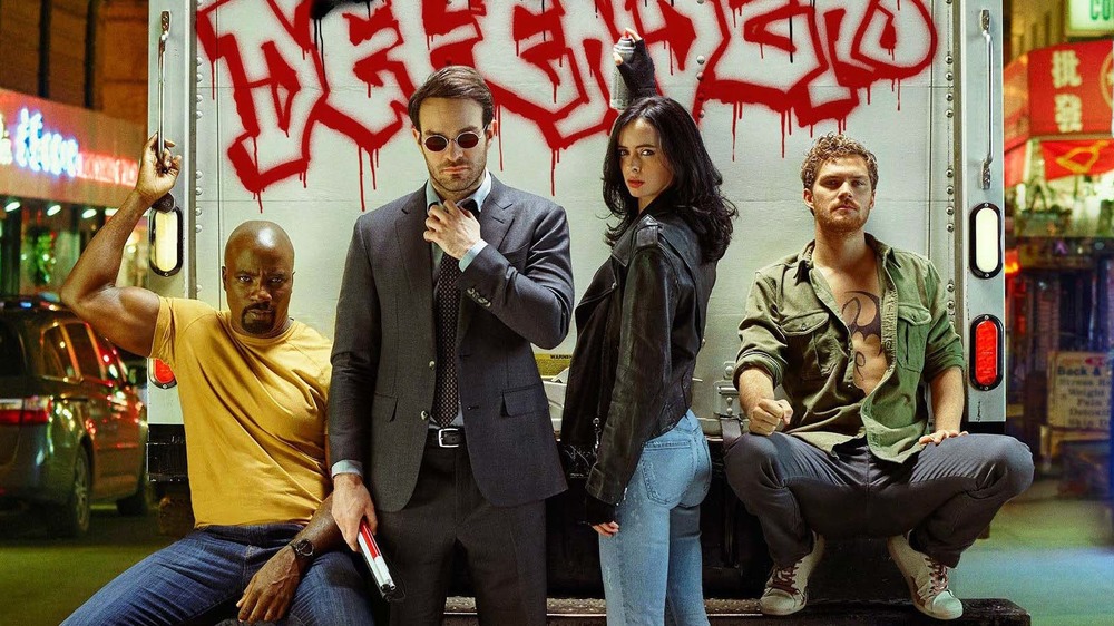 Luke Cage, Daredevil, Jessica Jones, and Iron Fist in The Defenders
