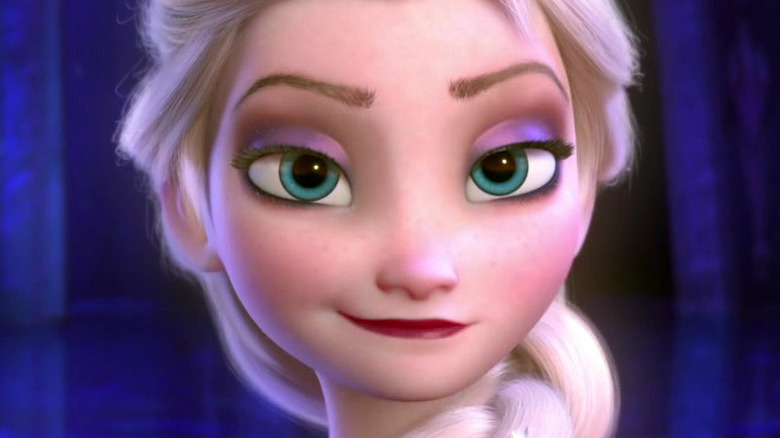 Elsa smirking in ice palace