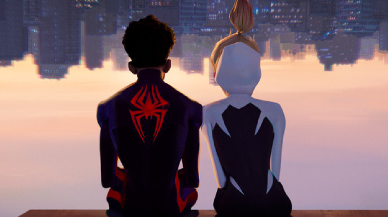 Miles and Gwen looking over city