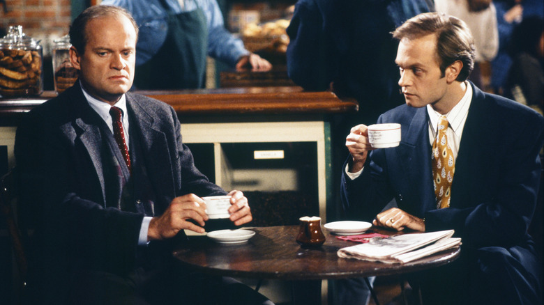 Niles and Frasier drinking coffee