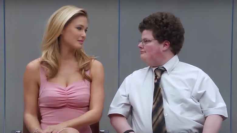 Bar Refaeli and Jesse Heiman looking at each other