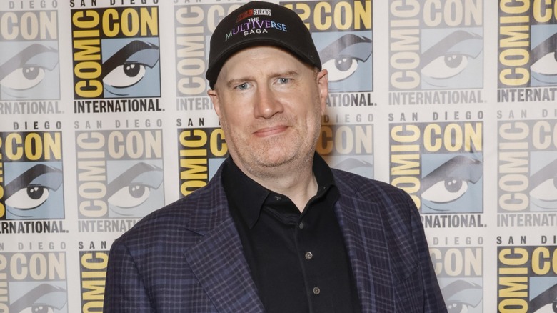 Kevin Feige smirking at Comic-Con