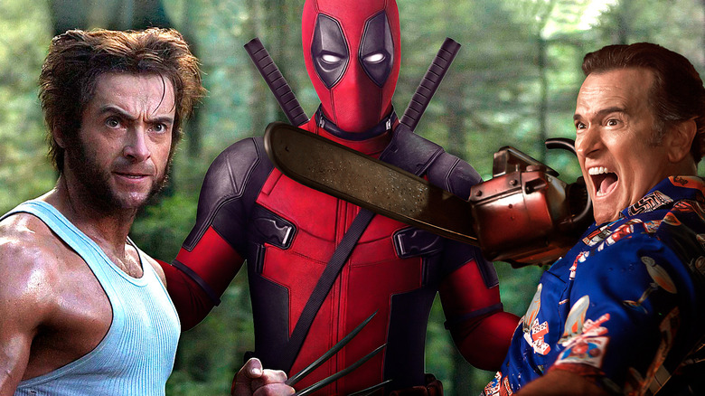 Deadpool holds off Wolverine and Ash