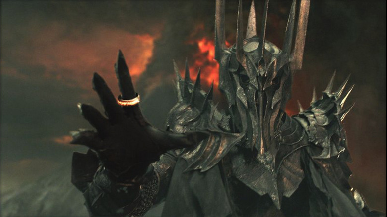 Sauron ring and black armor