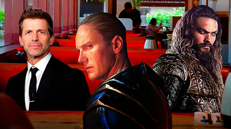 Zack Snyder, Orm and Aquaman in a diner