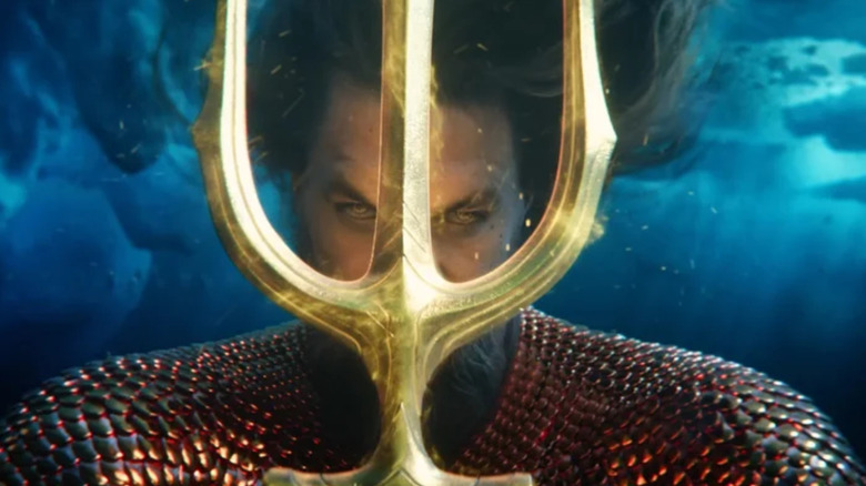 Aquaman wielding trident